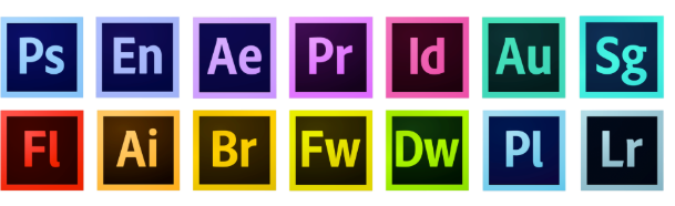A group of colorful squares with letters
Description automatically generated