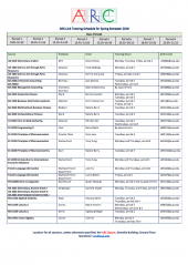 ARC Link Tutor Schedule Spring 2018 ARC Link Tutor Schedule Spring 2018
