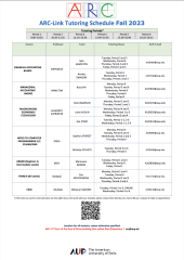 Peer Tutoring Schedule Fall 2023 Peer Tutoring Schedule Fall 2023