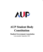 AUP Student Body Constitution